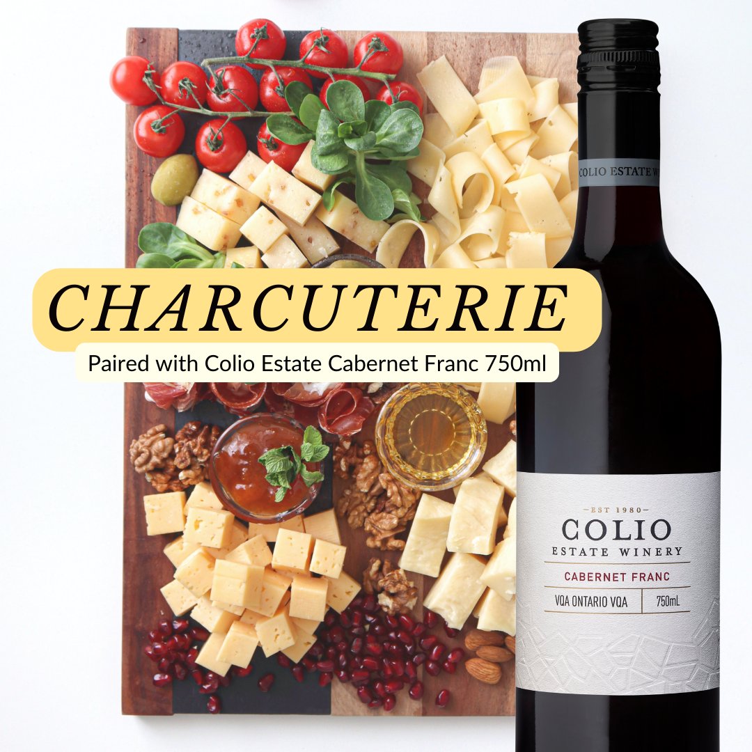 The perfect charcuterie board doesn’t exi-

The expressive notes of cherry &amp; blackcurrant from our Colio Estate Winery Cabernet Franc 750ml blend with the richness of the charcuterie meats &amp; cheese 🧀

SAVE $2 at Colio Boutiques and online until Feb.26th
Now $12.95, Reg. $14.95⁠