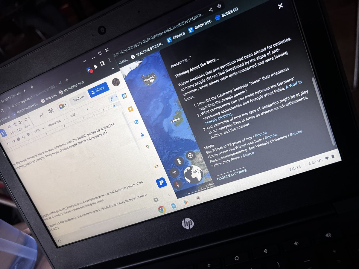 MTMattiace's tweet image. 7th Grade Honors traveling through the locations from our story, Night, using a Google Lit Trip! 🌎 #WeeTravel #7thGradeRocks @WeehawkenTSD @RobFerullo4 @StefanieCirill1