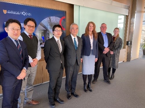 JapaninCanada's tweet photo. Ambassador YAMANOUCHI visited the Perimeter Institute, the Institute for Quantum Computing at the University of Waterloo, and the Quantum Valley Ideas Lab. Had great discussions on strengthening quantum technology collaboration between 🇯🇵 and 🇨🇦. https://t.co/6Dt0Iu85j3