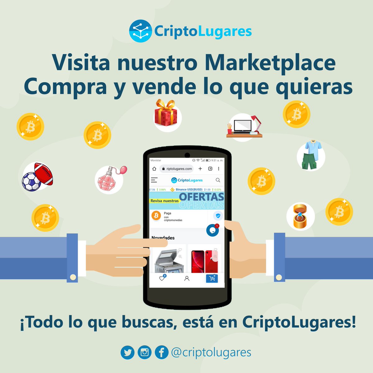 criptolugares's tweet photo. No necesitas tener una tienda física para aceptar criptos. Puedes ser comercio o vendedor independiente e igual puedes colocar tu producto en nuestra plataforma. Regístrate, coloca tu producto y listo
#CriptoLugares https://t.co/LCQiGCVgyK