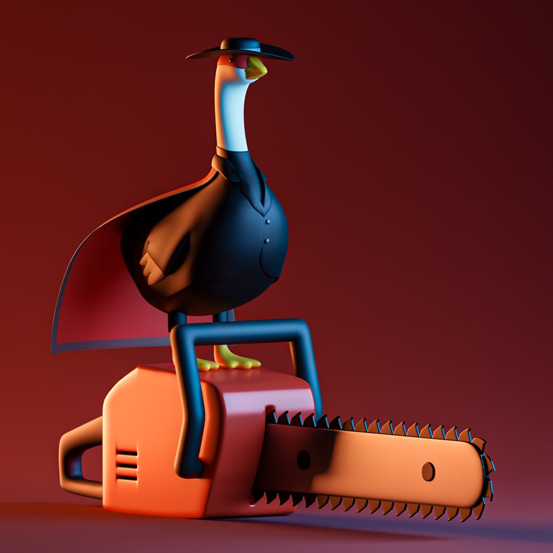 bazarnov3d's tweet photo. Chainsaw goose😮
#coolgoose #goose #memeart #peacewasneveranoption #reels #3d #3dart #3dartist https://t.co/R7HE1sBA3g