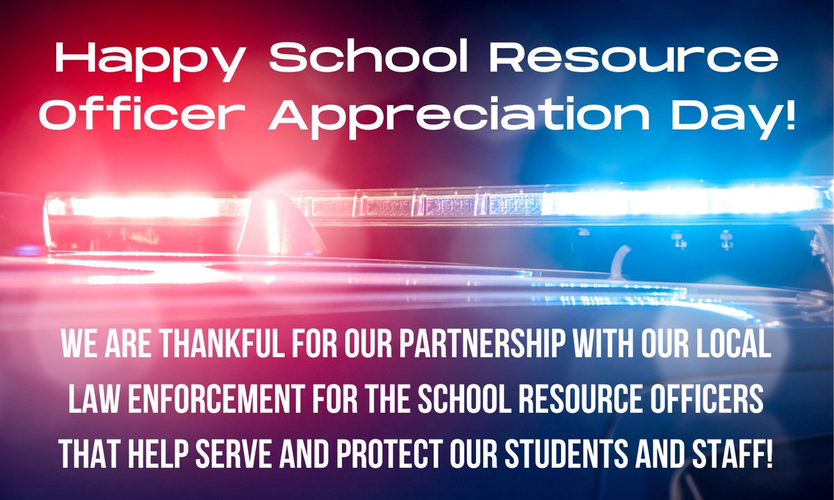 THANKFUL for the partnership we have with our local law enforcement - the safety of our students and staff is invaluable.
#sroappreciationday