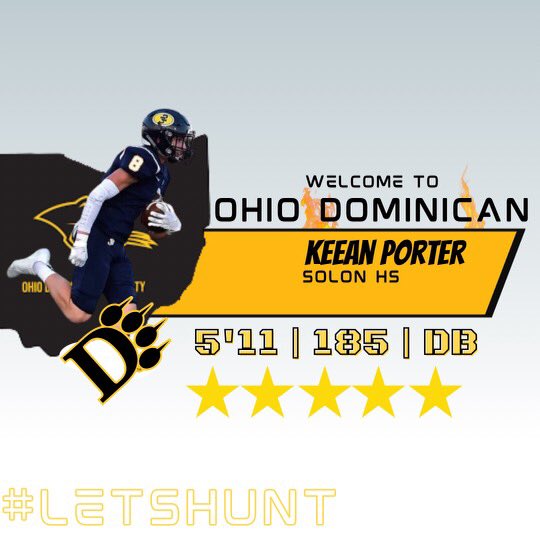 OFFICIAL!

Keean Porter, Defensive Back
Solon HS
5’11 185

Welcome home, Keean! #LetsHunt🐾
