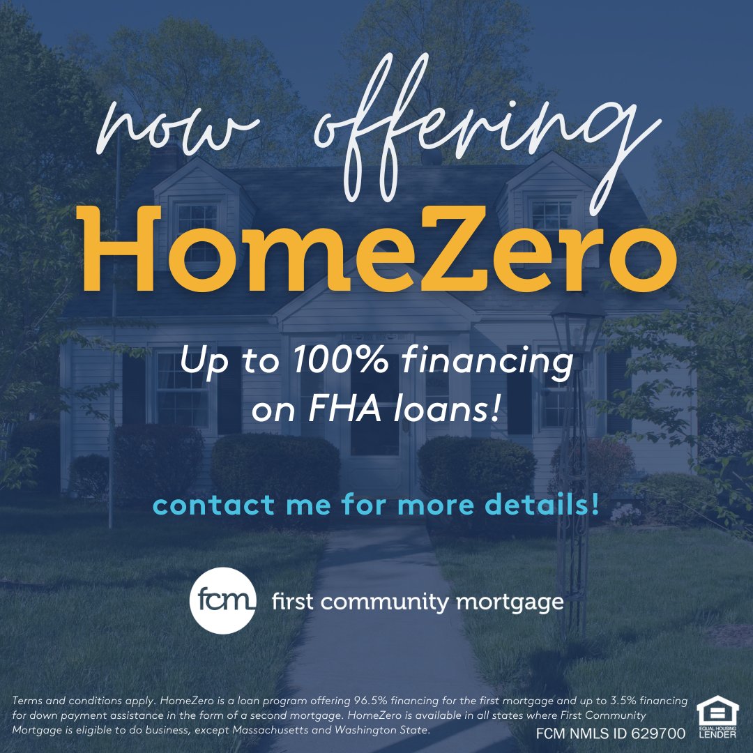 TxREguy's tweet image. NEW PROGRAM ALERT 
Get up to 100% Financing on FHA Loans with HomeZero! 
Contact me for more details! firstcommunitymortgage.com/lanelauritsen