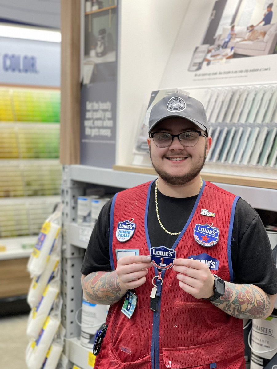 🎉Congratulations 🎊 Kasper on your 1 year anniversary with LOWES!  2614 is definitely better with you in store! <a href="/Lowes/">Lowe's</a> <a href="/BlueTeam_R21/">Lowe’s Region 21</a> <a href="/HR_KristenS/">Kristen Stumpf</a> <a href="/charlesatlowes/">charlesatlowes</a> <a href="/IsaacatLowes/">Isaac Wakefield</a> <a href="/LowesCareers/">Lowe's Careers</a>