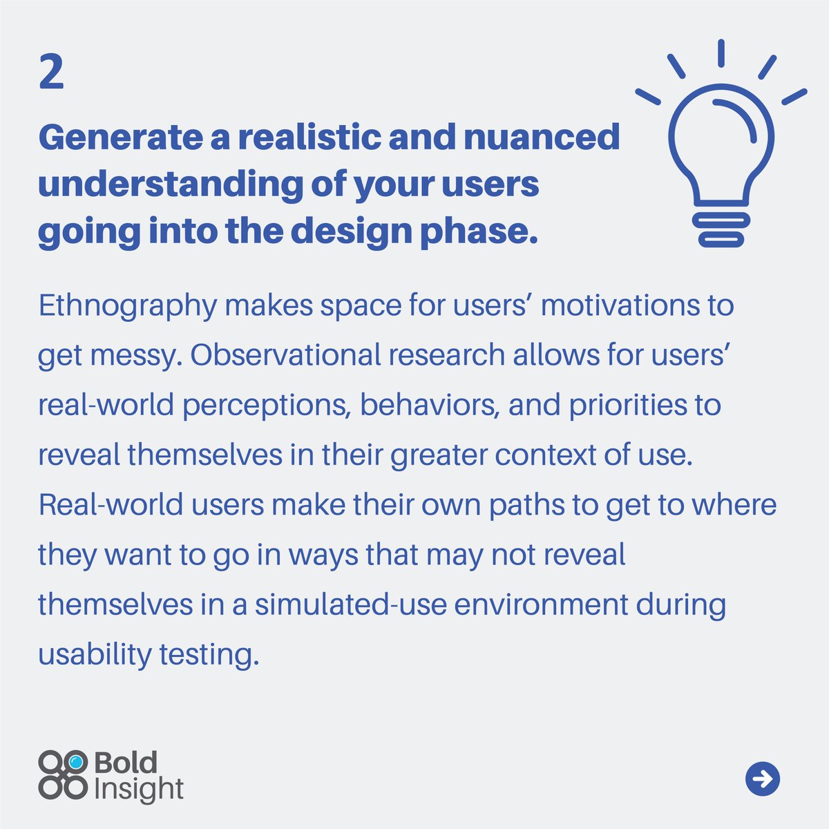bold_insight's tweet image. Ethnographic research helps identify nuances to create a more robust understanding of users, identifying unexpected insights that may not show themselves until much later in the product development process. #UXblog #UX
boldinsight.com/insights/blog/…
