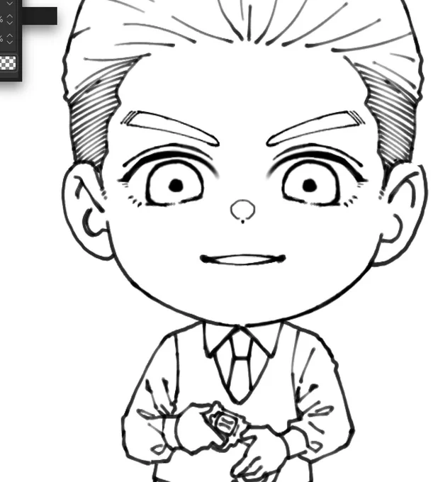 洛哥のアクスタ絵一生描いちゃあ消ししとる 
