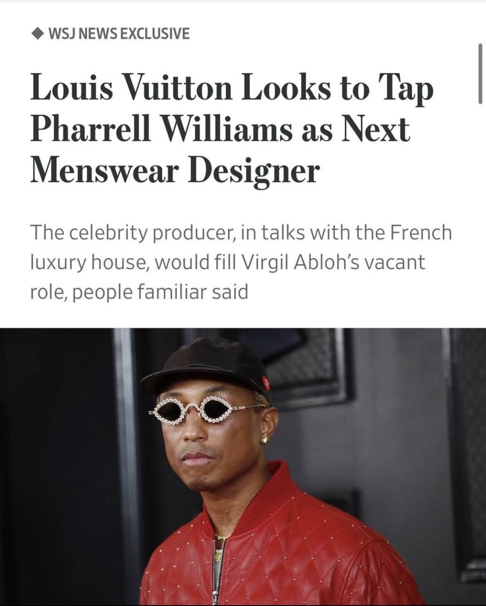 Congrats <a href="/Pharrell/">Pharrell Williams</a> 🤞🏾 #BlackHistoryMonth