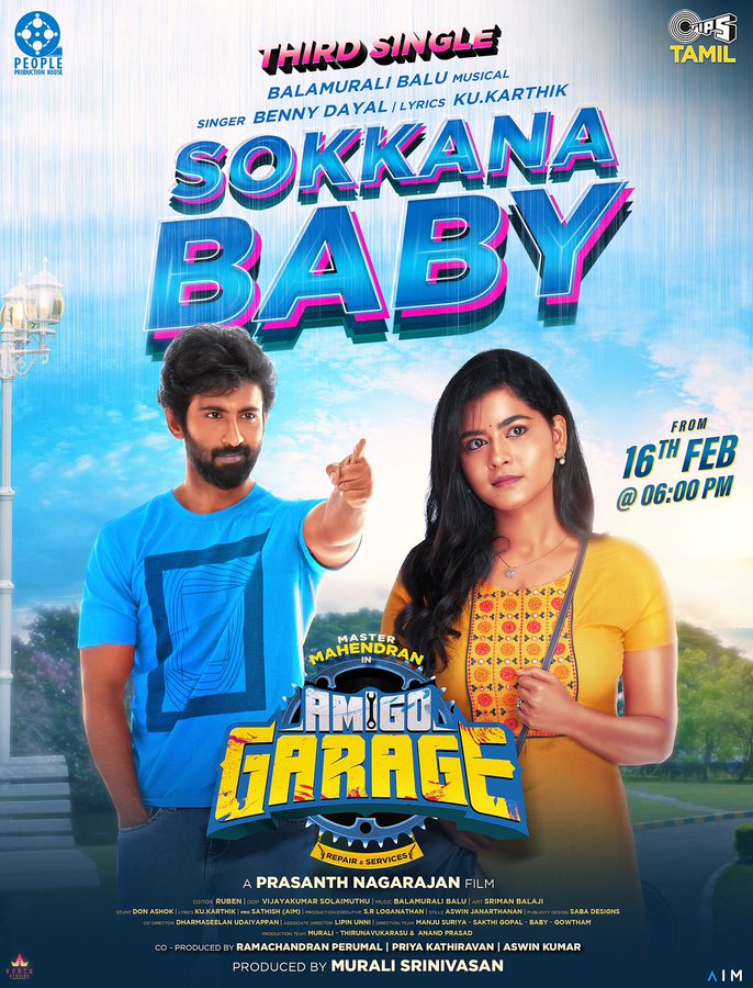 #MasterMahendran's #AmigoGarage 3th Single #SokkanaBaby Sung by @Benny_Dayal From Tomorrow 6 PM