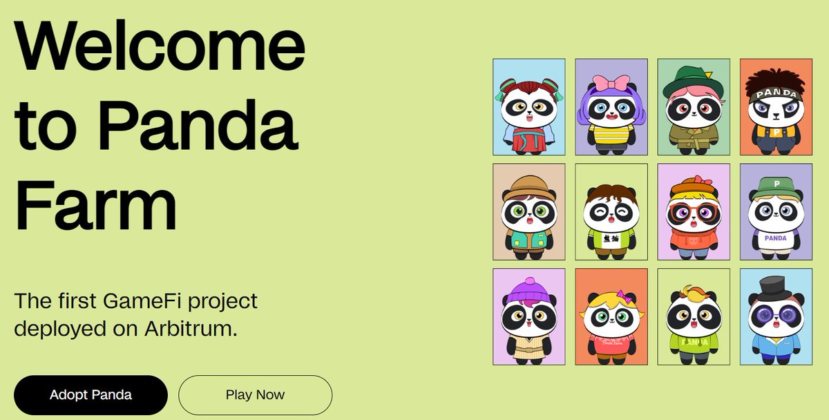 PandaGameFarm's tweet image. Everyone has different charms, just like every panda has different attributes. You gonna find the perfect panda here.

🐼pandafarm.org
#GameFi #Arbitrum