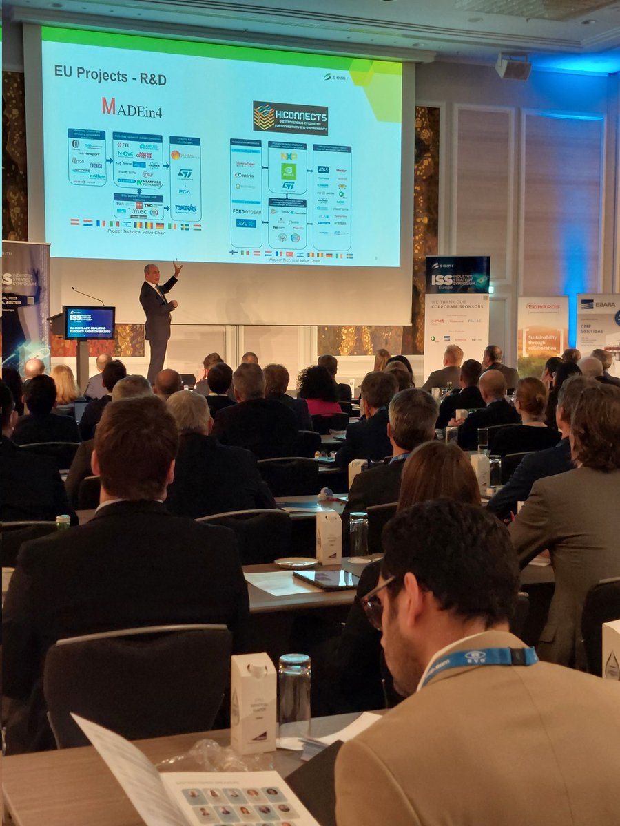 The journey of <a href="/Madein4P/">MADEin4 Project</a> goes on! Joining 200+ executives, the project and its results were presented by @SEMIEurope during the ISS 2023 in Vienna Austria. Want to know more? Take a look at madein4.eu