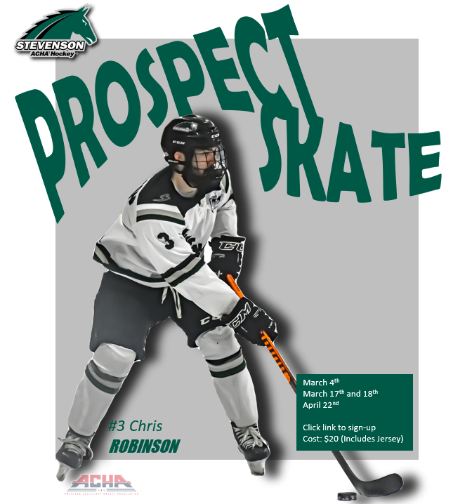 Do you have what it takes to be a Mustang?!

We are less than 2 weeks away from our first of four Prospect Skates!

To sign up, click the link below!
forms.office.com/r/xvanqdXbSn

Questions? Email Coach Mike Urgo at murgo@stevenson.edu

#rollstangs #greenhorses #collegehockey