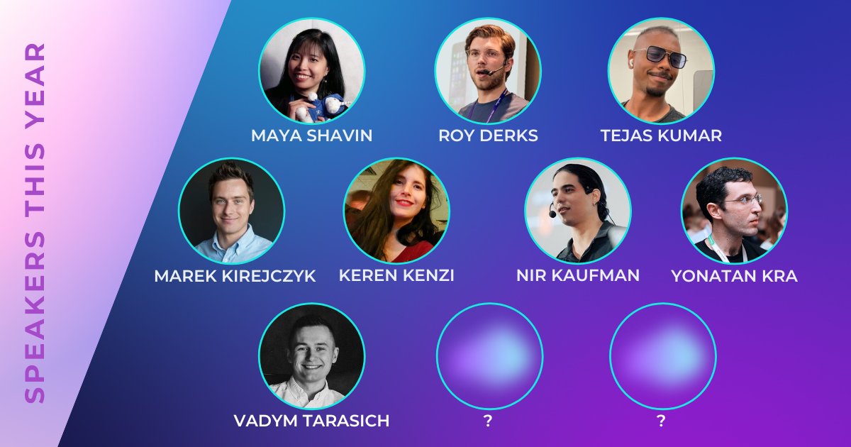 The introduction of our new lineup of Speakers ! 💜 @MayaShavin @gethackteam @tejaskumar_ @KerenKenzi @YonatanKra @ethmarek @nirkaufman 
confrontjs.pl/speakers
#ittalks #itconference #frontend #confrontjs2023