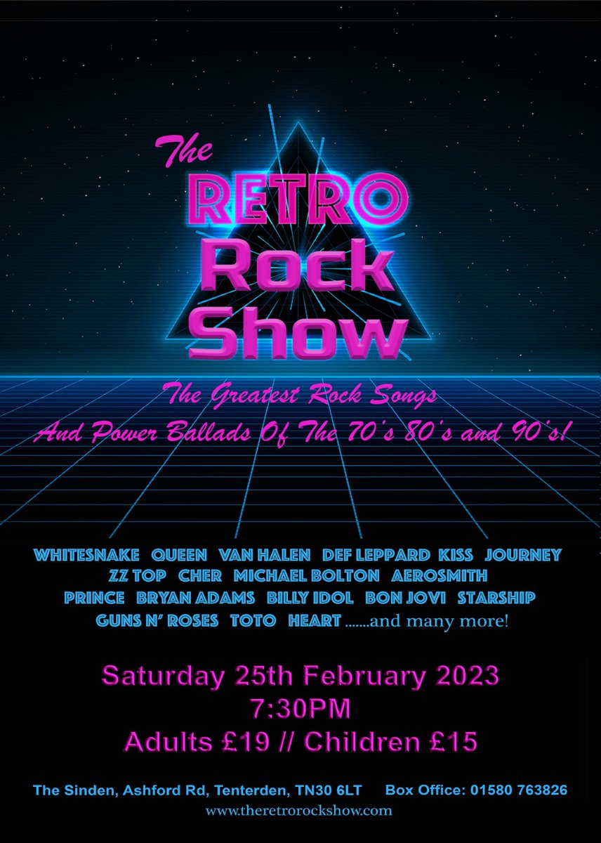 The RETRO Rock Show is a live 2-hour extravaganza of the greatest rock songs and power ballads of the 70's, 80's and 90's!

bigwow.uk/event/the-retr…