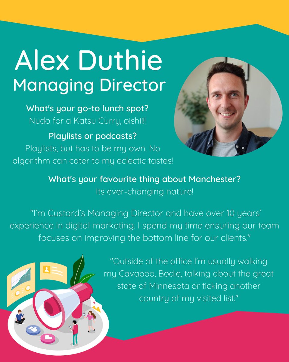 Meet the team! 🤝 Today we'd like to introduce you to our managing director, Alex Duthie 😄