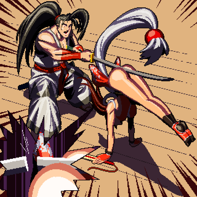 Azulla_00's tweet photo. Blade Catch!
#KOFXV #SamSho https://t.co/uCMLkfomjW
