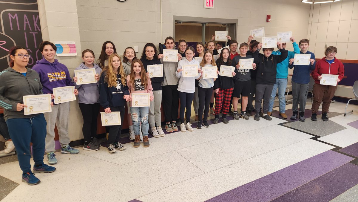 What an amazing morning celebrating our Junior High honor roll students! We are proud of each one of these students. Thank you to our cafeteria staff for the wonderful breakfast! <a href="/ClydeSavannah_/">Clyde-Savannah CSD</a>