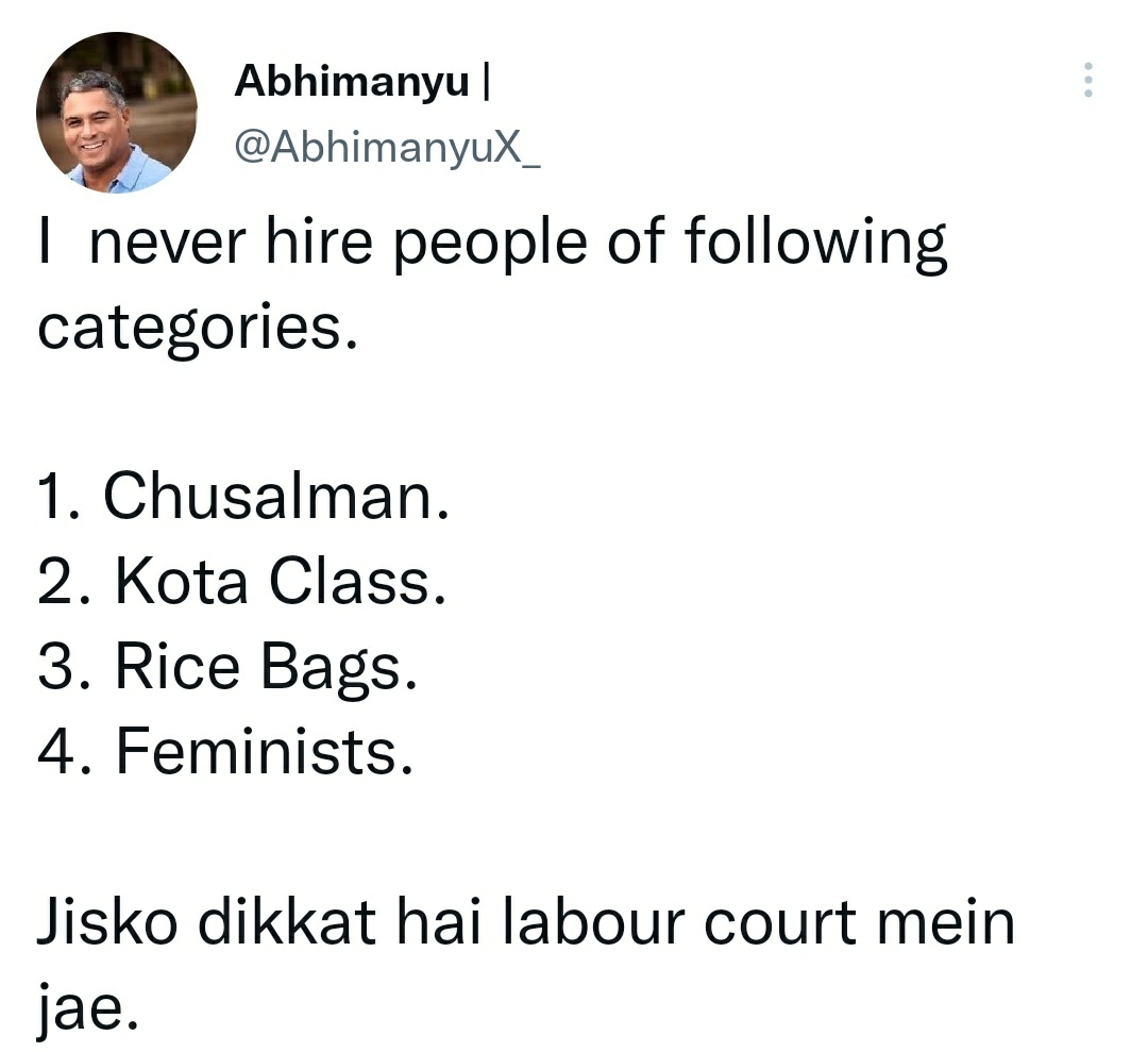 prapthi_m's tweet photo. The only reason I'm bringing this xenophobic PoS and his worthless take on your TLs is because I see that many of my mutuals follow him. https://t.co/7orn1U30ob