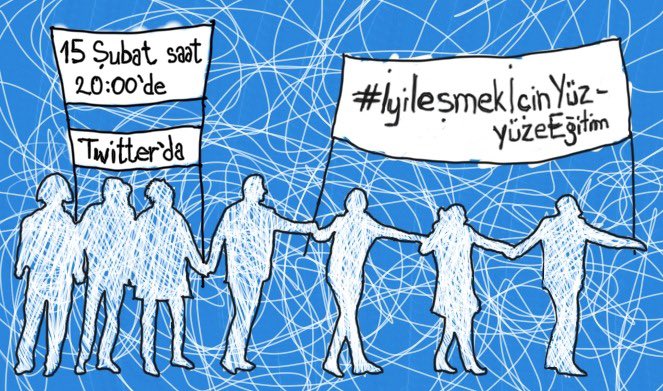 rasittukel's tweet photo. Üniversite Dernekleri, Uzaktan Eğitim kararından dayanışmamızla geri dönülmesini sağlamak için, bu akşam (15.2.2023) saat 20.00’de,  
 
#EgitimSinifta  
#İyileşmekiçinyüzyüzeeğitim
#EgitimHakkıEngellenemez

etiketlerini kullanarak Twitter kampanyasına katılmanızı bekliyor. https://t.co/v9DGhxdJhb