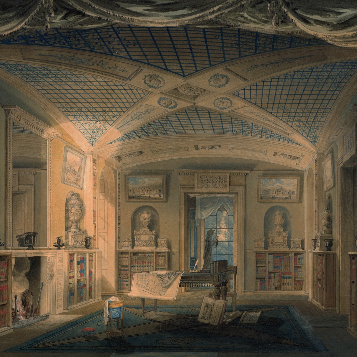 We love these atmospheric watercolours of the Soane’s beautiful country villa: <a href="/pitzhanger/">Pitzhanger Manor & Gallery</a>! 😍🏠

Built 1801 - 1803, these designs highlight how the Manor was (and remains) a shining example of the architectural principles and flourishes that Sir John is remembered for today. 🏛️