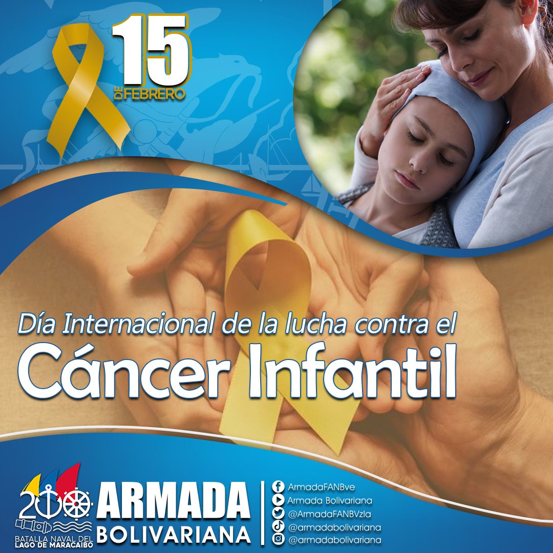 #15Feb Desde la <a href="/ArmadaFANBVzla/">Armada_ve</a> brindamos nuestro mensaje de esperanza y solidaridad a los pequeños que atraviesan por esta difícil enfermedad, deseando fortaleza a sus familiares y amigos, y victoria por la vida ante este flagelo
#CeseALasSanciones
#EpicaNavalBicentenaria