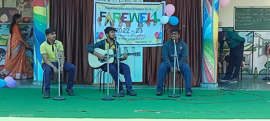JHA_DHIRENDRA1's tweet photo. #FarewellFunction cum #AshirvaadSamaroh has been organised today in #kv_bilaspur for XIIth students. 
Best wishes conveyed by the teachers and the students for upcoming board examination. 

Various cultural items were also presented during the function.
#AllThaBest #AISSCE_23 https://t.co/8WHA5T3ta9