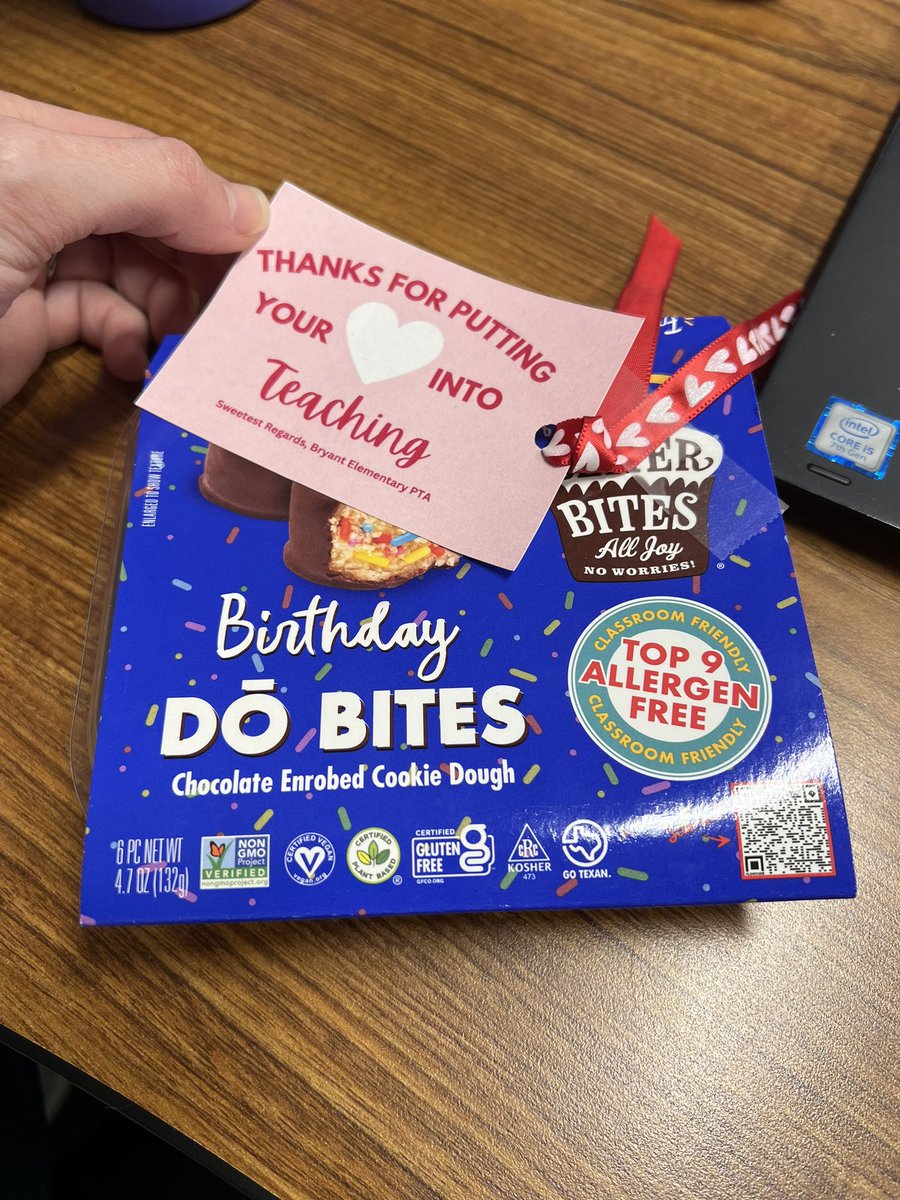 Thank you <a href="/PtaBryant/">Bryant Elementary PTA</a> for accommodating my food allergies and still getting me a special treat yesterday!! You guys went above and beyond to show a little extra kindness &amp; care, thank you!! #bengalpride