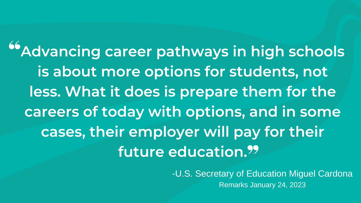 We agree with Secretary Cardona on the importance of options for learners. Access to options remains a challenge for historically marginalized learners. Learn how #LaunchPathways is working with states on a new approach to pathways improvement bit.ly/40dkqch