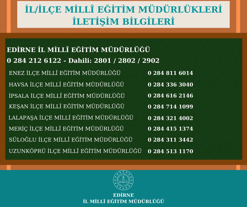 Afet Bölgesinden İlimize Gelen Depremzede Vatandaşlarımızın Eğitim Çağındaki Çocukları İle İlgili Duyuru👇
<a href="/edirne_valiligi/">Edirne Valiliği</a> <a href="/Dr_Onderarpaci/">Dr. Önder ARPACI</a>