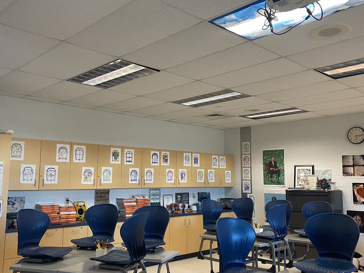 emmabelle_'s tweet photo. Coat of Arms hanging for Brit Lit’s 1st unit: Forging a Hero! Students researched their family name and picked symbols to represent their families! So fun! #heroesgonnabeheroes #britlitislit @italianaaimee22 https://t.co/8O4NXEPkeb