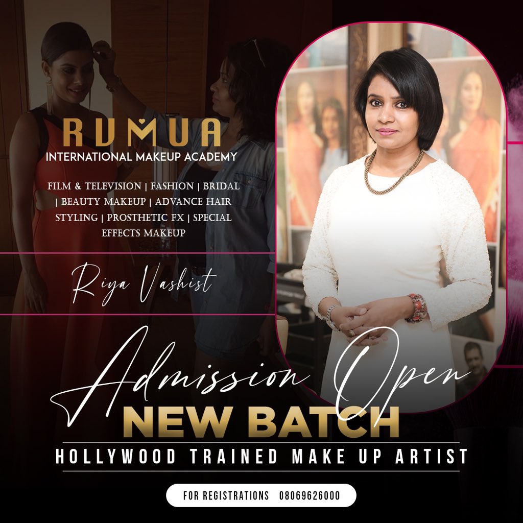 rheaavashist's tweet image. #makeupcourse #makeupacademy #rvmua #makeup #riyavashist