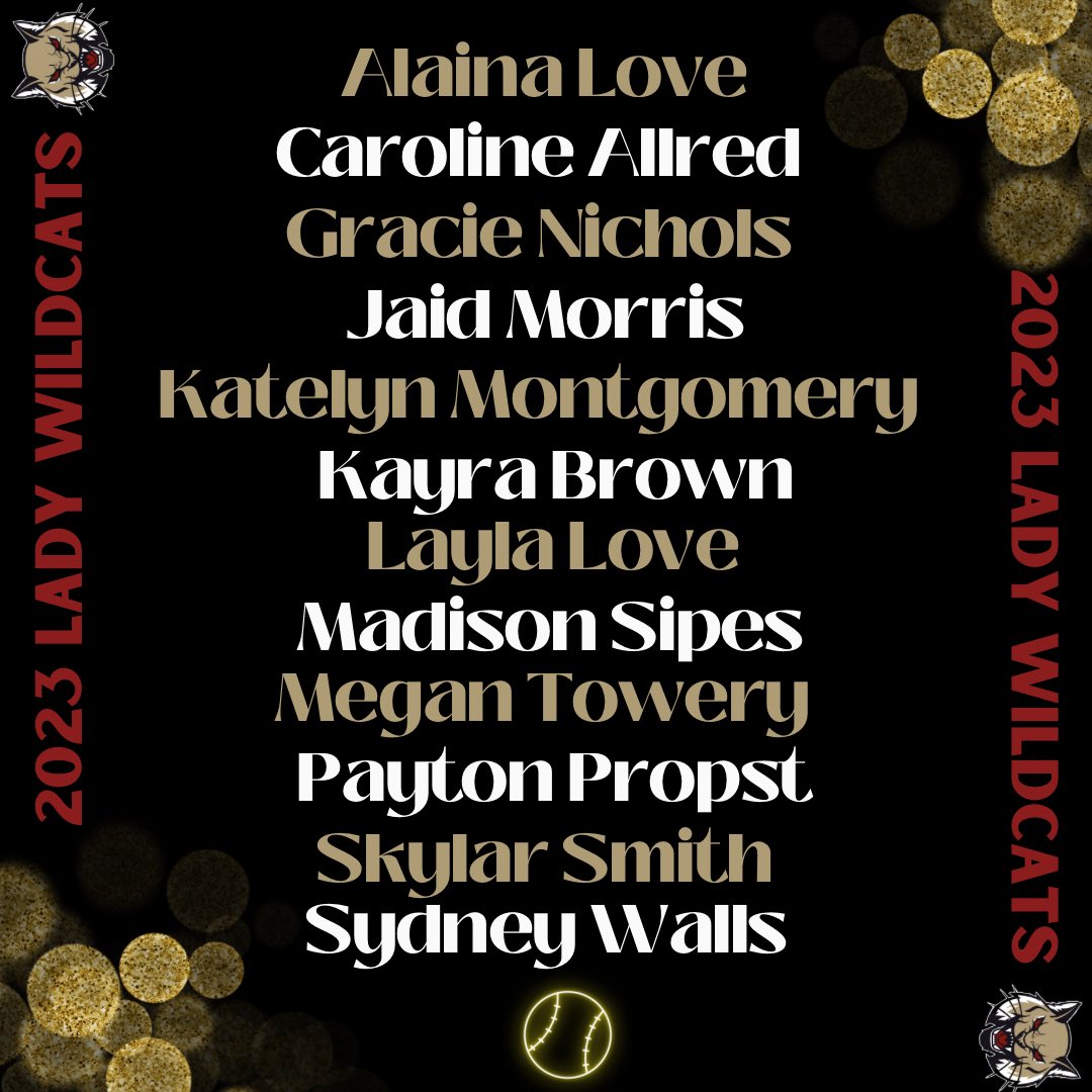 2023 Lady Wildcats 🐯🐾🥎