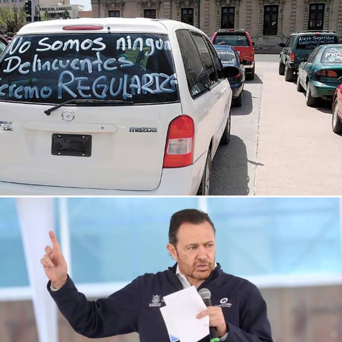 En Querétaro circulan cientos de autos “chocolates”, la mayoría en busca de regularizarse y tener “certeza sobre su propiedad” y regularizarlos abonaría al tema de seguridad.
Pero Kuri dice que el estado no se suma al programa federal, “porque se daña el mercado”
Así la prioridad