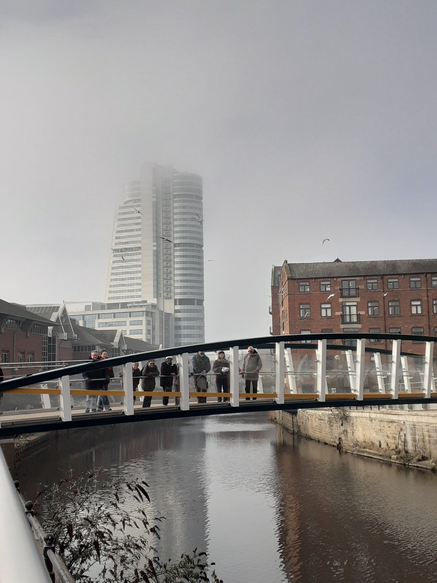 TCVGreenGymLds's tweet photo. This Week the Carry On Walking group learned about the history of the river Aire and the buildings around the docks. We also got to see the lovely, newly opened David Oluwale Bridge.
#walkinggroup #leedshistory #leedswalks #JoinInFeelGood #riveraire #davidoluwale https://t.co/lGktzrRiI2