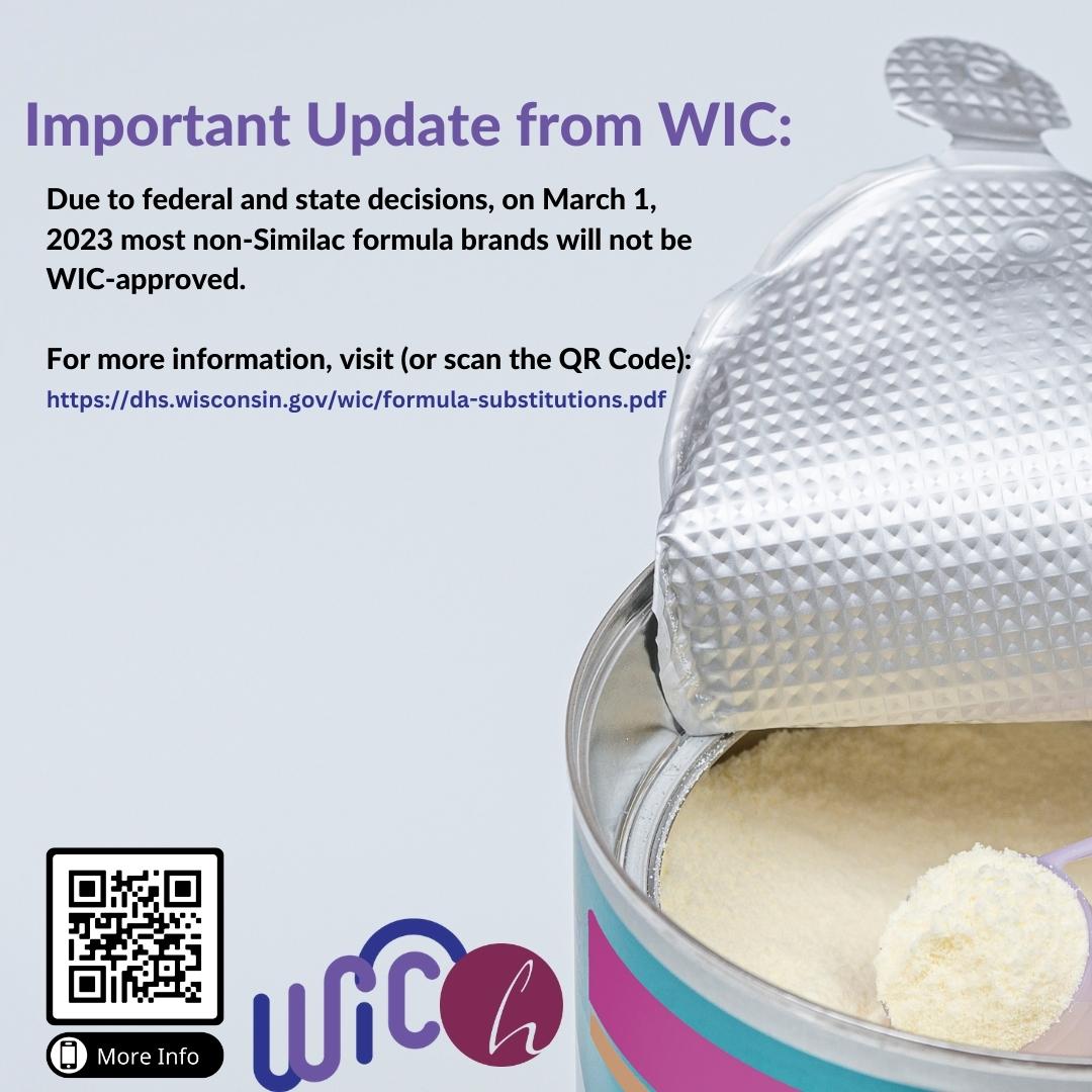 An important update for WIC participants: 

*This institution is an equal opportunity provider.