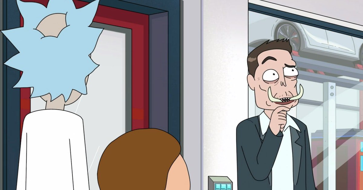 TimothyLarrance's tweet photo. @TheFrankIsola There was a episode of Rick and Morty where Elon Musk was named Elon Tusk … I don’t think Russo knew this though. https://t.co/BOjf9xEeu5