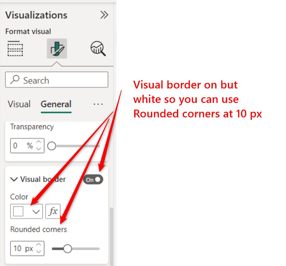teengmo's tweet photo. @shan_gsd Once you've made sure your data modeling is solid, apply these three tips to visuals: 1. Consistent cool grey canvas background like #F0F1F4, 2. "App-ify" your report with rounded corners on visuals, 3. Use the custom options for shadows for color, position and transparency. https://t.co/fFfJc7MIgD
