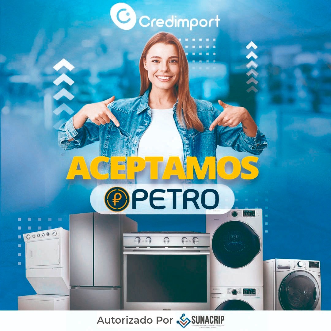 ¿Sabías que en #credimport activaron una nueva forma de pago? Pues sí, ahora puedes comprar todos los electrodomesticos que desees y pagar en Petros, más finooo!! 👏🏼 #APP #CeseALasSanciones