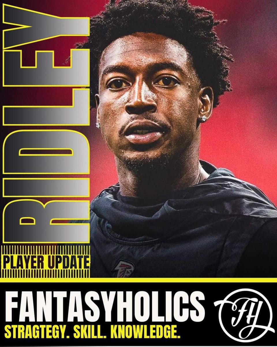 FantasyHolics1's tweet image. Where are you considering Ridley in #Dynasty or #redraft ?  #FantasyFootball