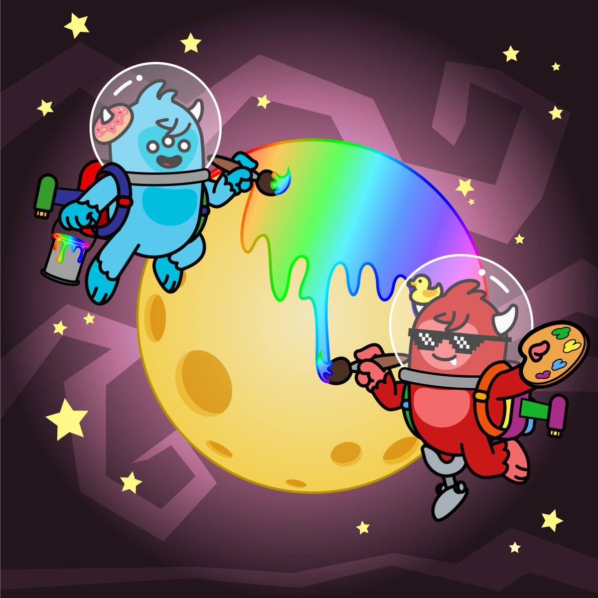 PowerMonstersTV's tweet image. 🌈 GM!

The #ColorMonsters are ready to paint today with positive vibes! Let's make it a colorful and happy one, my friends. Enjoy your day! 🎨😊 #positivity #happiness