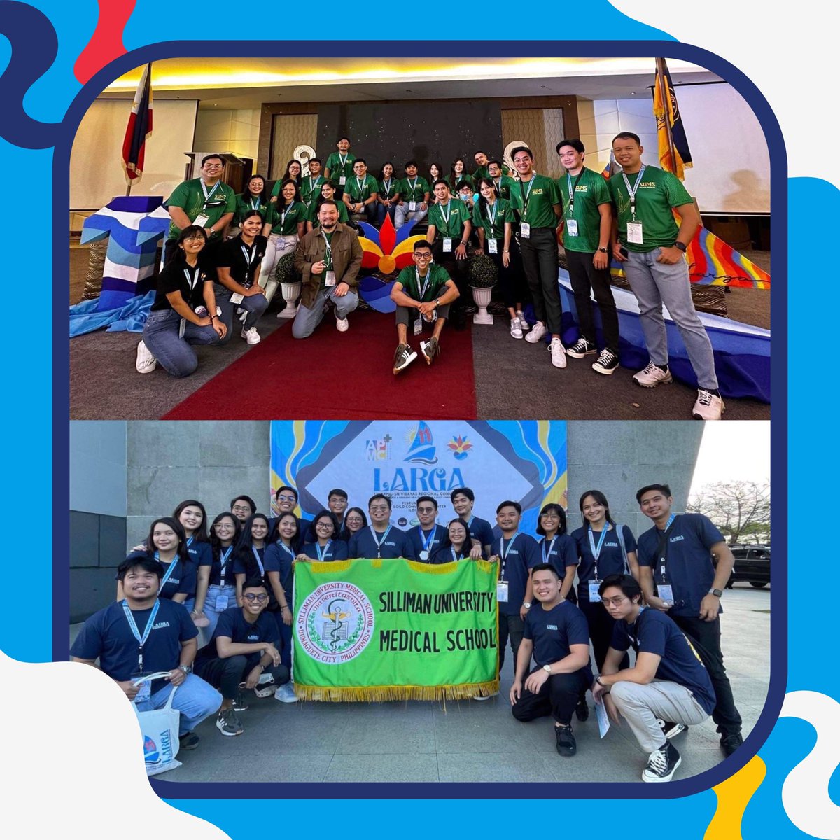 sumsa_ofc's tweet photo. 𝑽𝒊𝒗𝒂 𝑽𝒊𝒔𝒂𝒚𝒂𝒔!

The Silliman University Medical School participates in 𝑳𝑨𝑹𝑮𝑨: 11𝒕𝒉 𝑨𝑷𝑴𝑪-𝑺𝑵 𝑹𝒆𝒈𝒊𝒐𝒏𝒂𝒍 𝑪𝒐𝒏𝒗𝒆𝒏𝒕𝒊𝒐𝒏 at Iloilo City, Philippines.

#SUMSABreakingBarriers https://t.co/SJpAVMrD0d