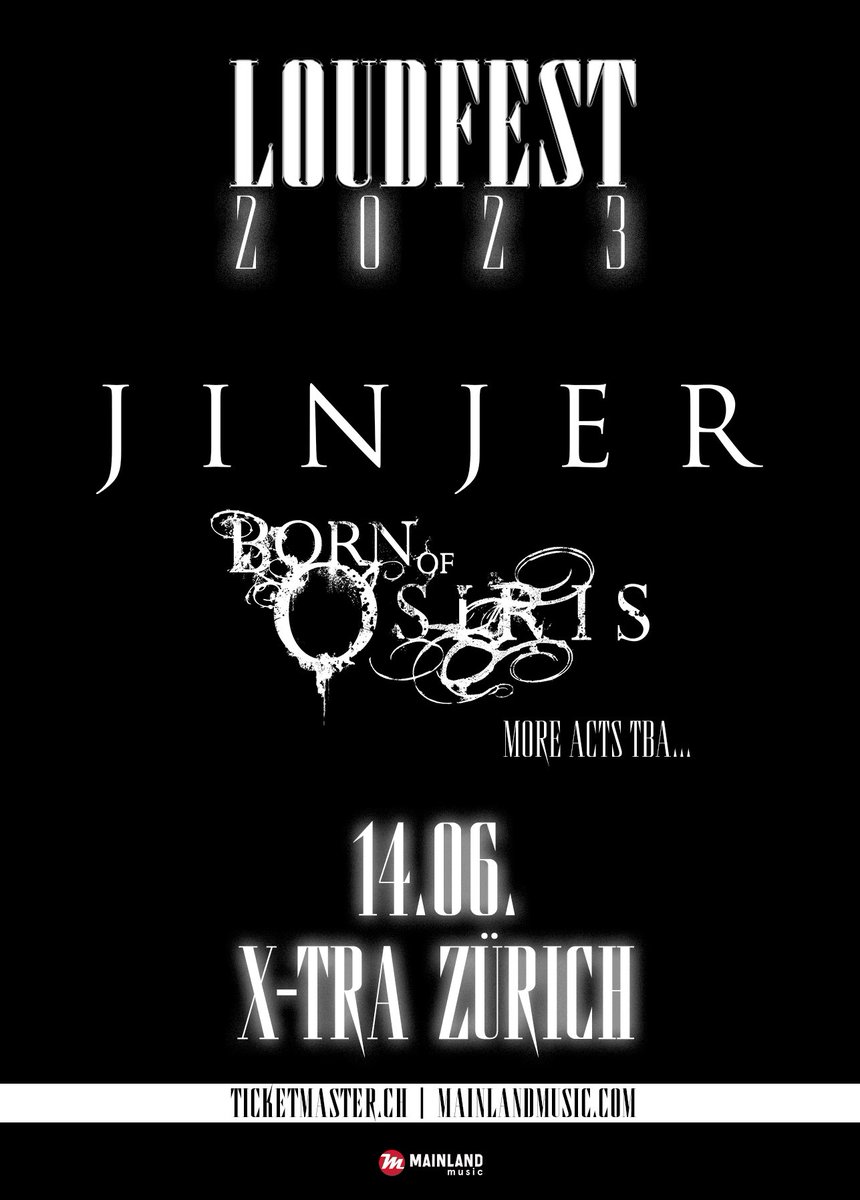 jinjerofficial's tweet photo. Zurich - we will return on June 14th at #LOUDFEST together with BORN OF OSIRIS and more! Tickets on sale February 16. See you there ๐ค๐ผ๐ค๐ผ๐ค๐ผ
#jinjer #bornofosiris #napalmrecords https://t.co/H9uEBBaM2V