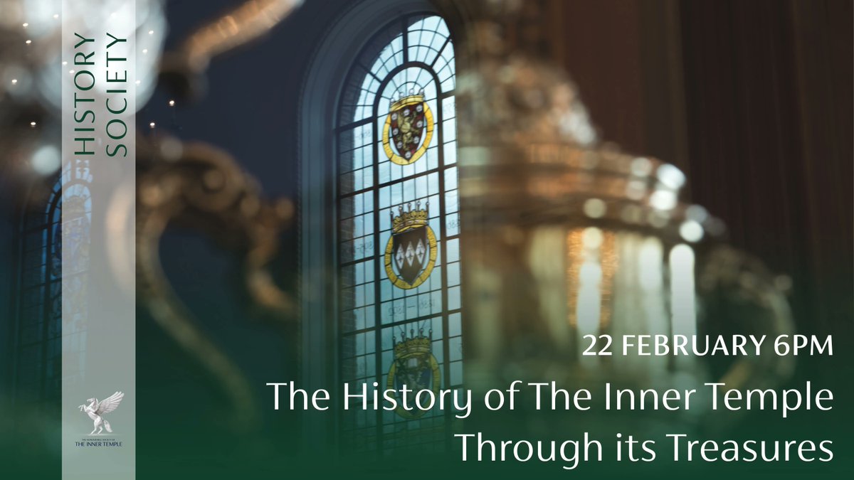 TheInnerTemple's tweet photo. 📌Last chance to book your spot for next week's lecture 'The History of The Inner Temple through its Treasures'. Join us for a fun-filled evening on 22 Feb 🎟️ https://t.co/4xZqWS7ONq #historylecture #legalhistory #UKlaw #innsofthecourt @middletemple @HonSocGraysInn @lincolnsinn https://t.co/SAqVjrmgvt