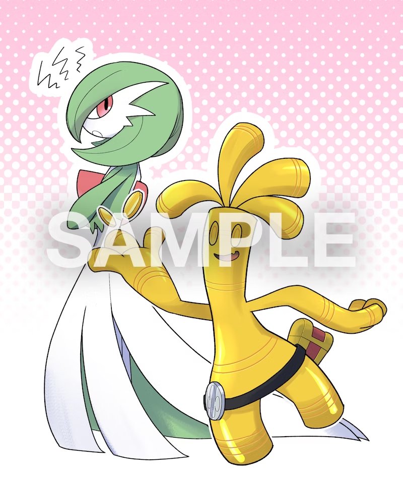 gardevoir pokemon (creature) open mouth red eyes green hair watermark colored skin belt  illustration images