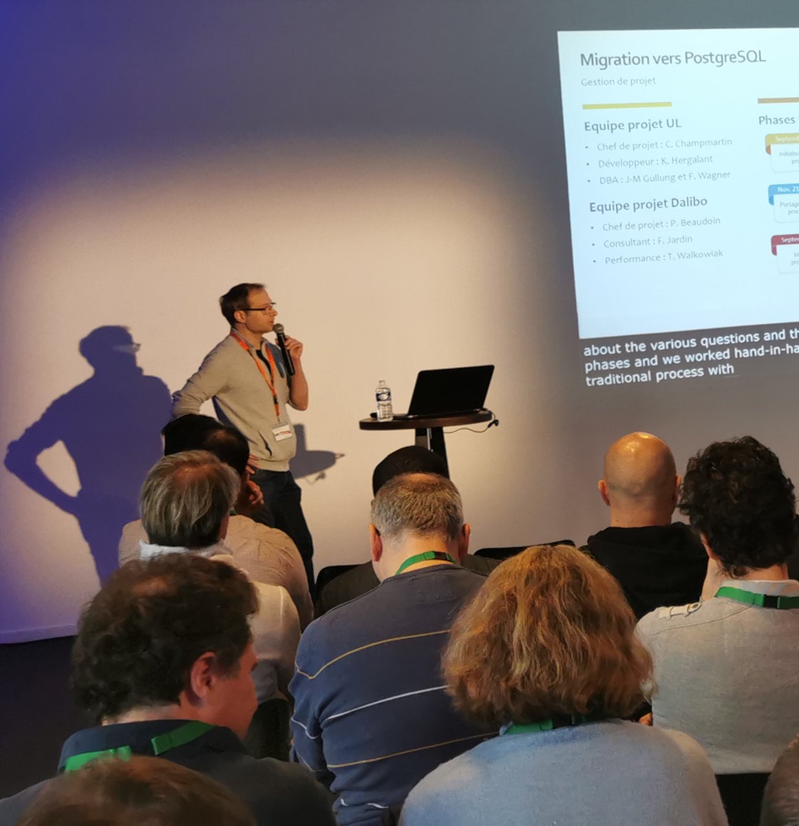JourdanVirginie's tweet photo. Cédric Champmartin de l'Université de Lorraine, notre VIP Utilisateur @pgsession nous fait un retour sur leur expérience Migration vers #PostgreSQL  avec @dalibo Merci à lui ! https://t.co/k74LEnlQrW