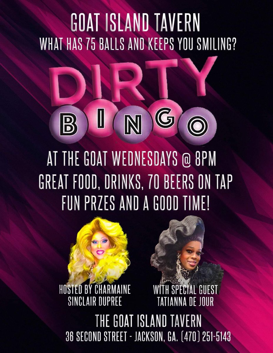 Tatianna DeJour on Twitter "Check us out Wednesday nights at Goat Island Tavern in Jackson, Ga