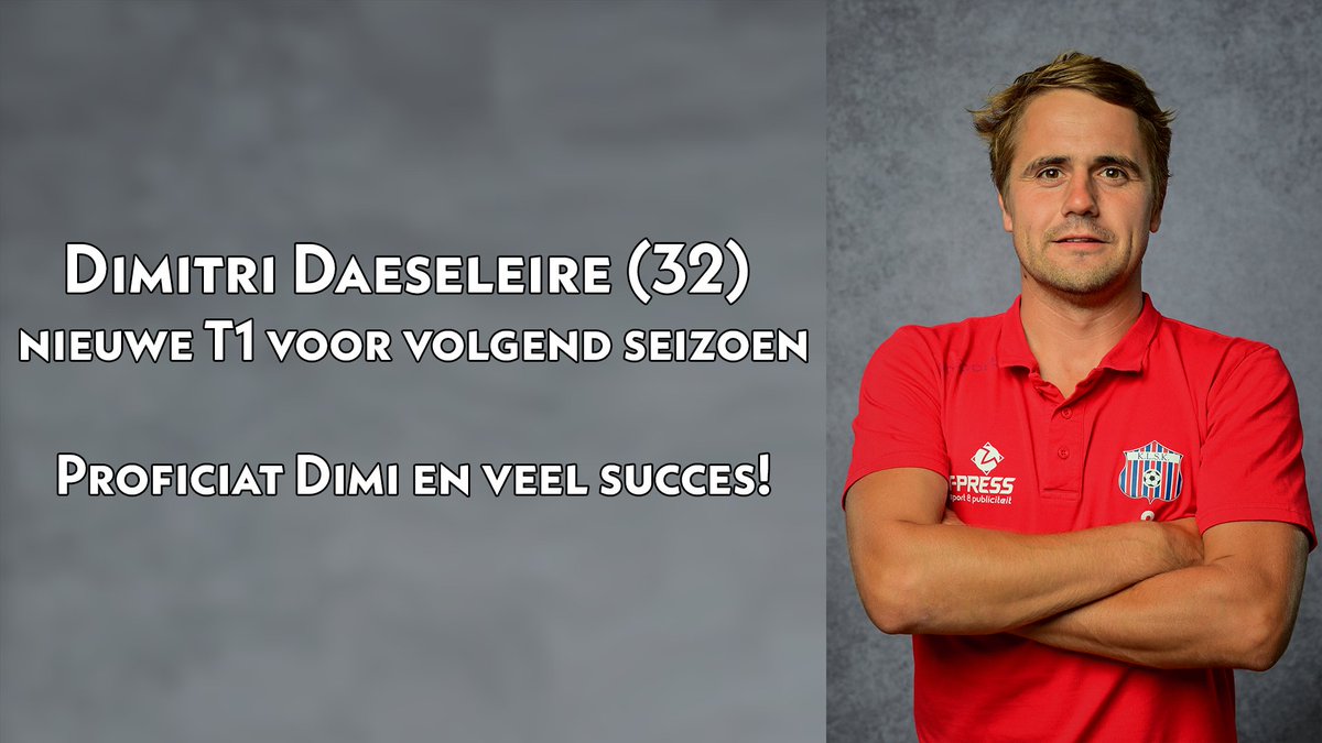 BREAKING NEWS!

Dimitri Daeseleire (32) nieuwe T1 voor volgend seizoen

Proficiat Dimi en veel succes!

ow.ly/R6vT50MSKYm