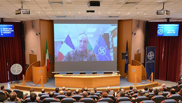 NATO_DefCollege's tweet photo. 🎓Inauguration Ceremony of Senior Course 142 #SC142  and NATO Regional Cooperation Course 29 #NRCC29 attended by LGEN Hubert Cottereau, Vice Chief of Staff Supreme Headquarters Allied Powers Europe.👇

https://t.co/1nkzJZnvzf

With @SHAPE_NATO 

#Education #WeAreNATO https://t.co/na6YWhy4fh