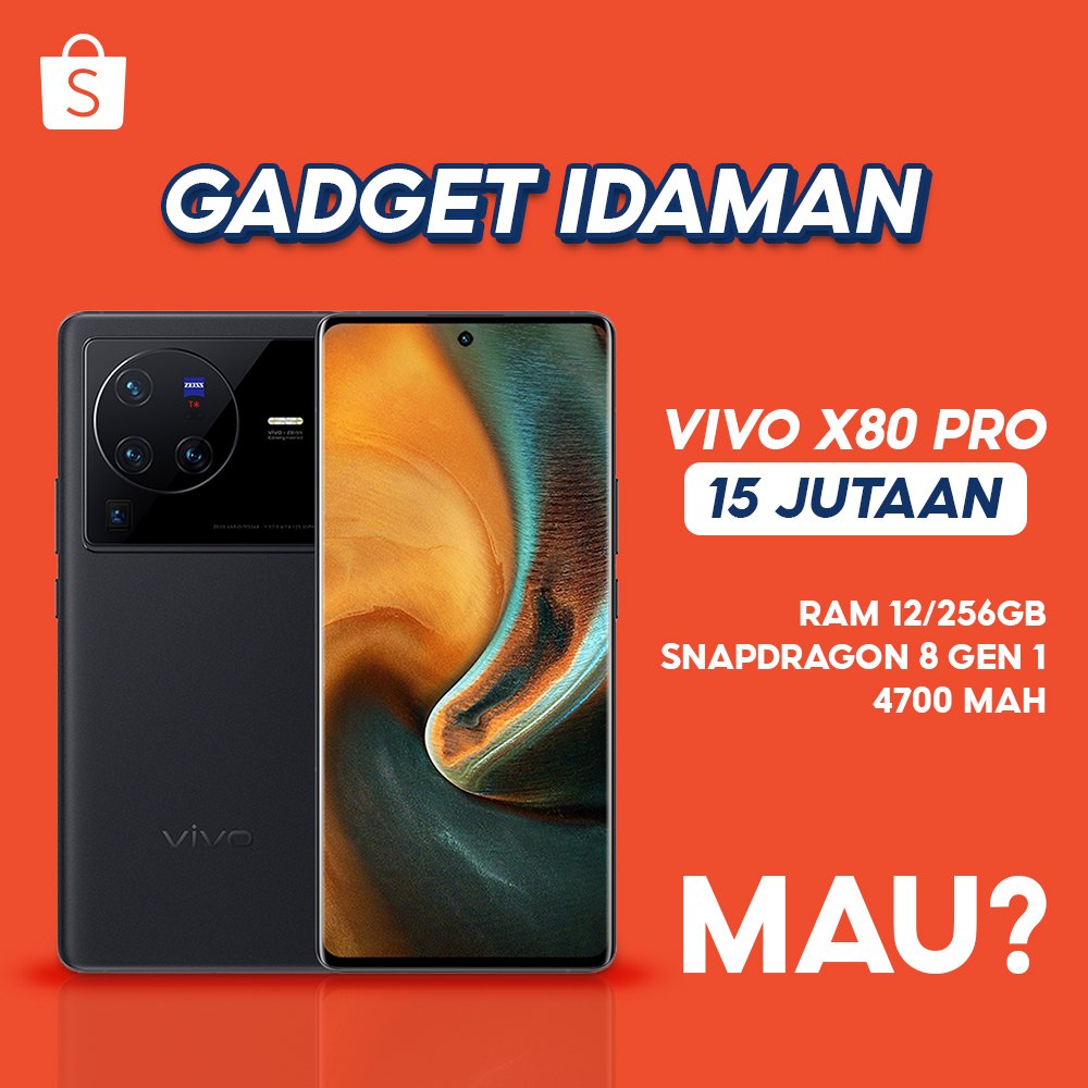RAM 12/256GB udah paket komplit yang bikin aktivitas kamu makin mudah! Ini dia vivo X80 Pro yang berhasil mencuri pandangan mimin di gadget idaman minggu ini 😍 

Siapa mau? Langsung aja reply di bawah dan tungguin kejutan dari mimin 🥳 #ShopeeID