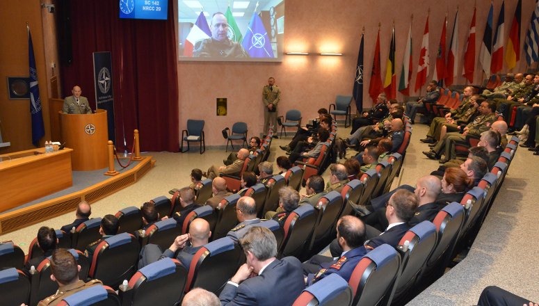 NATO_DefCollege's tweet photo. 🎓Inauguration Ceremony of Senior Course 142 #SC142  and NATO Regional Cooperation Course 29 #NRCC29 attended by LGEN Hubert Cottereau, Vice Chief of Staff Supreme Headquarters Allied Powers Europe.👇

https://t.co/1nkzJZnvzf

With @SHAPE_NATO 

#Education #WeAreNATO https://t.co/na6YWhy4fh